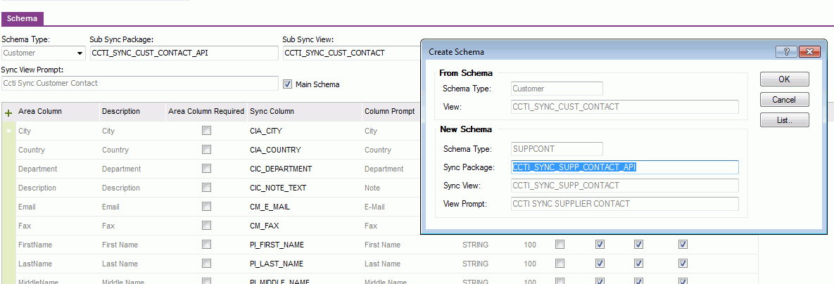 Create Schema