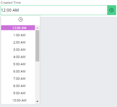 Date Time Picker - Time