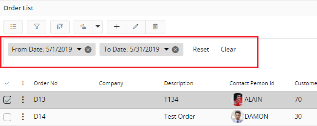 Search Context - List