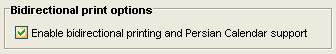 Bidirectional print options in Report Designer tool