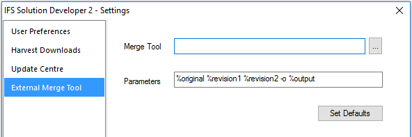 External Merge Tool tab